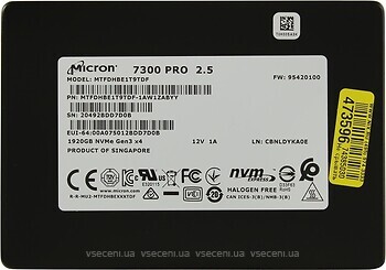 Фото Micron 7300 Pro 1.92 TB (MTFDHBE1T9TDF-1AW1ZABYY)