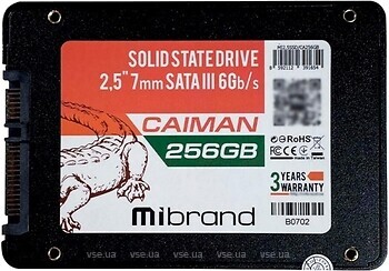 Фото Wibrand Caiman 256 GB (WI2.5SSD/CA256GB)