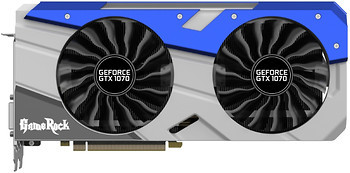 Фото Palit GeForce GTX 1070 GameRock Premium Edition + G-Panel 8GB 1873MHz (NE51070H15P2-1041G-P)