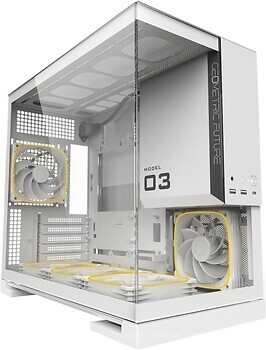 Фото Geometric Future Model 3F Glass w/o PSU White (GEO-M3F-W)