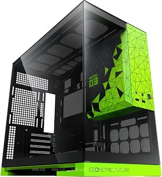 Фото Geometric Future Model 3 Glass w/o PSU Black/Green (GEO-M3-BNV)
