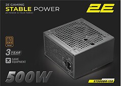 Фото 2E Gaming Stable Power 500W (2E-ST500BR-120)