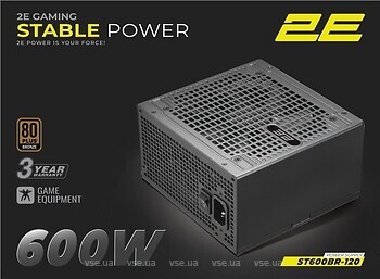 Фото 2E Gaming Stable Power 600W (2E-ST600BR-120)