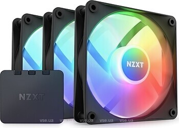 Фото NZXT F120 RGB Core Triple Pack Black (RF-C12TF-B1)