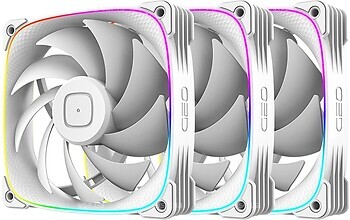 Фото Geometric Future Squama 3003-12 ARGB Triple Pack White (GEO-S3003W-12T)