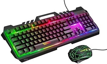 Фото Hoco DI16 Gaming Illuminated Keyboard and Mouse Set Black USB