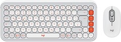 Фото Logitech POP Icon Combo Off-White/Orange Bluetooth (920-013141)