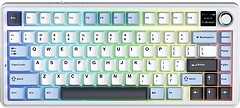 Фото Aula F75 Max White/Blue Bluetooth/USB (6978080501158)