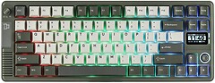 Фото EPOMAKER RT85 RGB Mechanical CreamyJade Switch Green/White Bluetooth/USB (RT85-GW-CJ-UA)