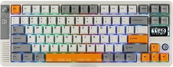 Фото EPOMAKER RT85 RGB Mechanical Wisteria V2 Linear Switch White/Grey Bluetooth/USB (RT85-WG-WL2-UA)