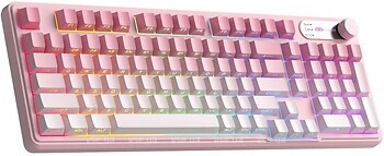 Фото MageGee GK960 RGB Wireless Pink/White Bluetooth/USB (6971969729032)