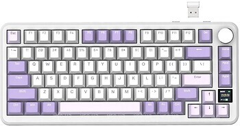 Фото Attack Shark X85 Pro Linear Blueberry Switches Lavender Bluetooth/USB (AS-6972792470320-L-UA)