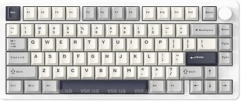 Фото Attack Shark X86 Custom Matcha Switch Starry White Bluetooth/USB (AS-6972792470450-SW-UA)
