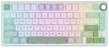Фото RK Royal Kludge R75 Silver Switch Sky Cyan USB (RK-R75-SKYCYN-KSLVSW-US)