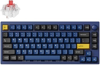 Фото Keychron Lemokey P1 QMK/VIA Keychron Super Red Navy Blue Bluetooth/USB (P1P-O1)
