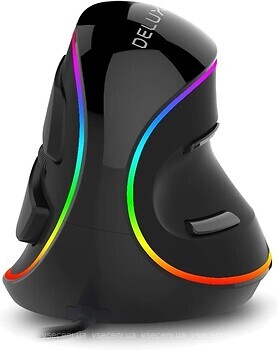 Фото Delux M618Plus RGB Vertical Mouse Black USB