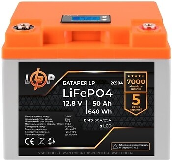 Фото LogicPower LiFePO4 LCD LP 12-50 AH (BMS 80A/40A)
