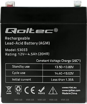 Фото Qoltec 12V 4.5AH (Q53033)