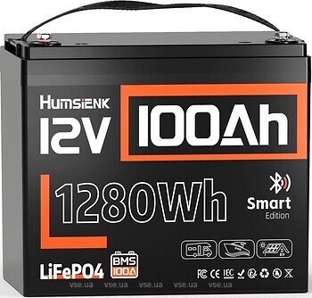 Фото Humsienk LiFePO4 12V-100Ah (HS12V100AH100BT)