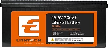 Фото Lithtech LiFePO4 25.6V-200Ah (TE24200B)