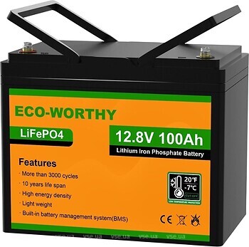 Фото Eco-Worthy LiFePO4 12V 100Ah (Eco-Worthy-12100bt)