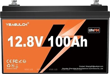Фото Yeagulch LiFePO4 12.8V - 100Ah (YEAGULCH-12,8V/100Ah)