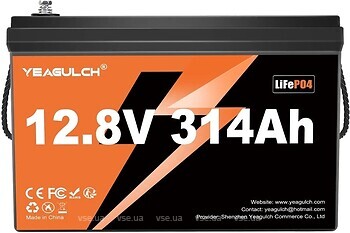 Фото Yeagulch LiFePO4 12.8V - 314Ah (YEAGULCH-12,8V/314Ah)