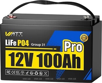 Фото WattCycle LiFePO4 12.8V-100Ah (WT12V100AH110PRO)