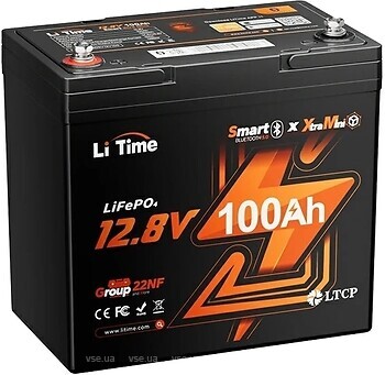 Фото LiTime LiFePO4 12.8V-100Ah Xtra-Mini (L12V100-100-XTRA-MINI-BT-4-A55)