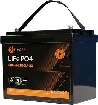 Фото EnerGo LiFePO4 12.8V-100Ah (NRG-KM12100LF-BX-BT)
