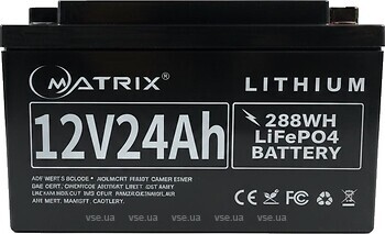 Фото Matrix 12.8V 24Ah (MLR 1224)