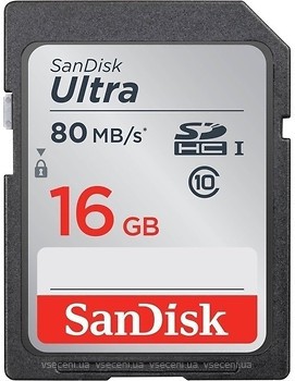 Фото SanDisk Ultra SDHC Class 10 UHS-I U1 16Gb