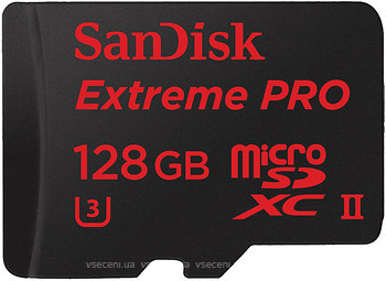 Фото SanDisk Extreme Pro microSDXC UHS-II U3 128Gb (SDSQXPJ-128G-GN6M3)