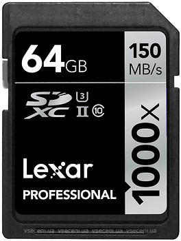 Фото Lexar Professional 1000x SDXC UHS-II U3 64Gb