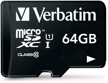 Фото Verbatim microSDXC Class 10 UHS-I 64Gb