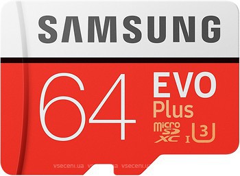Фото Samsung Evo Plus microSDXC Class 10 UHS-I U3 64Gb