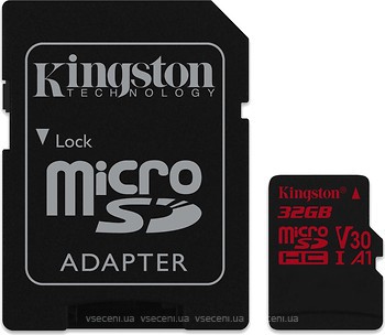 Фото Kingston Canvas React microSDHC UHS-I U3 V30 A1 32Gb