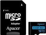 Фото Apacer R100 microSDXC Class 10 UHS-I U3 V30 64Gb (AP64GMCSX10U7-R)