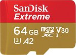 Фото SanDisk Extreme microSDXC Class 10 UHS-I U3 V30 A2 64Gb