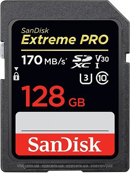 Фото SanDisk Extreme Pro SDXC UHS-I U3 V30 128Gb (SDSDXXY-128G-GN4IN)