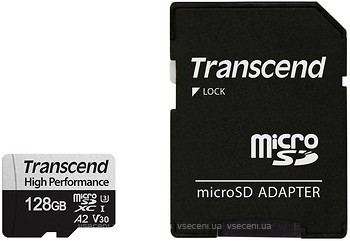 Фото Transcend 330S microSDXC Class 10 UHS-I U3 V30 A2 128Gb (TS128GUSD330S)