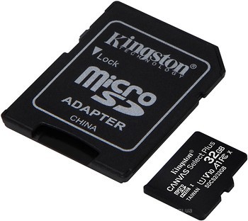 Фото Kingston Canvas Select Plus microSDHC Class 10 UHS-I U1 32Gb (SDCS2/32GB)