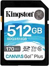 Фото Kingston Canvas Go! Plus SDXC Class 10 UHS-I U3 V30 512Gb (SDG3/512GB)