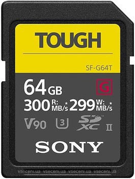 Фото Sony SFG64T Tough SDXC Class 10 UHS-II U3 V90 64Gb (SF64TG)