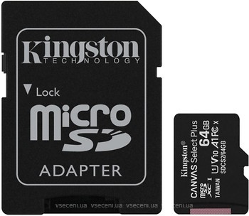 Фото Kingston microSDXC Class 10 UHS-I U1 A1 64Gb