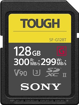 Фото Sony SFG128T Tough SDXC Class 10 UHS-II U3 V90 128Gb (SFG1TG)