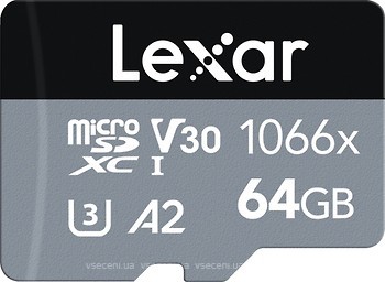 Фото Lexar Professional 1066x microSDXC UHS-I U3 64Gb (LMS1066064G-BNANG)