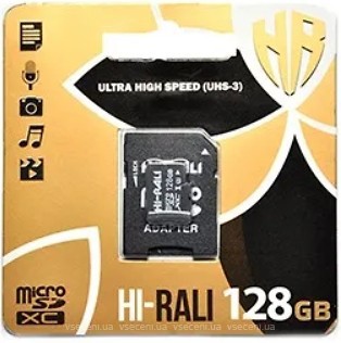Фото Hi-Rali microSDXC UHS-I U3 Class 10 128Gb (HI-128GBSD10U3-01)