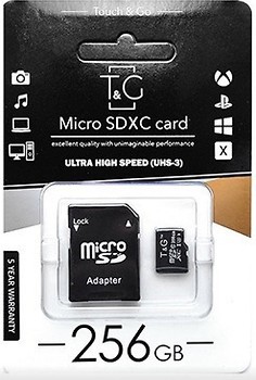 Фото T&G microSDXC Class 10 UHS-I U3 256Gb (TG-256GBSD10U3-01)