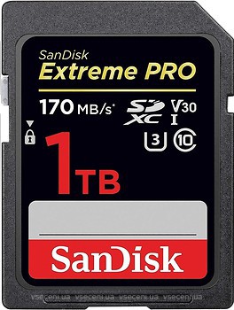 Фото SanDisk Extreme Pro SDXC Class 10 UHS-I U3 V30 170MB/s 1Tb (SDSDXXY-1T00-GN4IN)